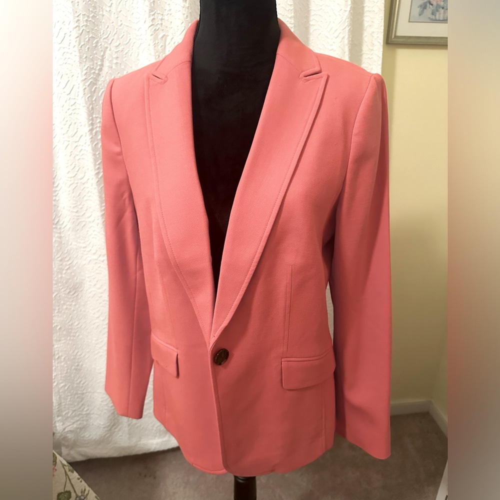 Salmon color wool lined blazer
